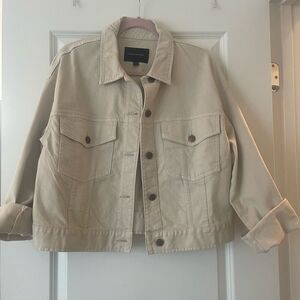 Banana Republic Women's Sandstone Denim Jacket - oversized Medium